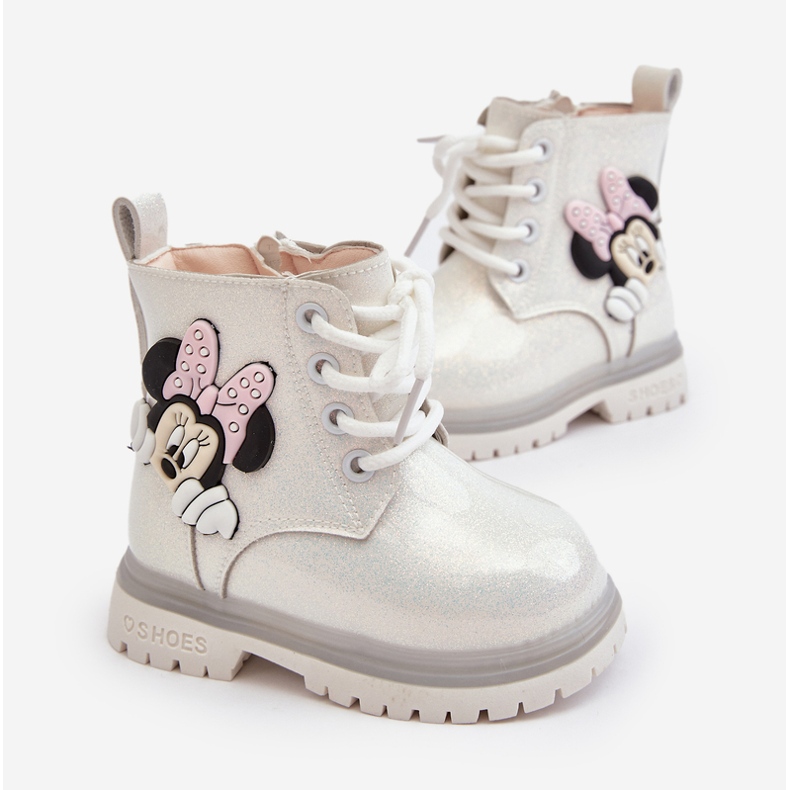 Warme Minnie-Maus-Stiefel für Kinder, Weiß, Tarmi 1