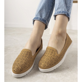 Camel Loafer mit durchbrochenem Catwalk-Muster braun 1