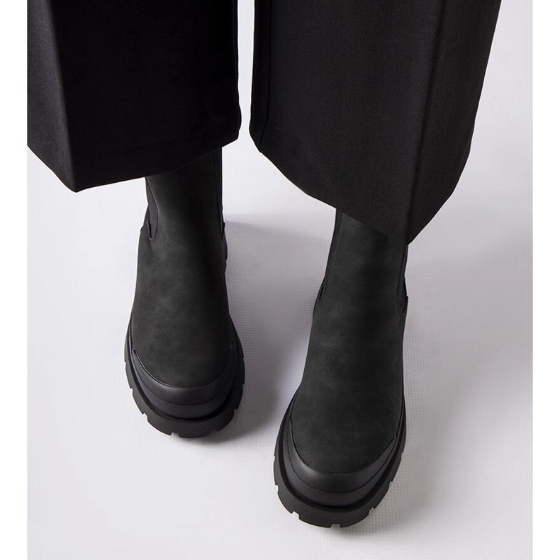 Schwarze Big Star MM274319 Slip-on-Stiefeletten 1