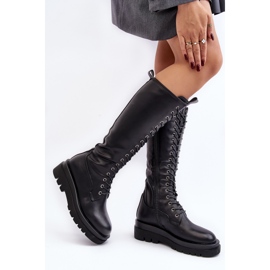 Isolierte Overknee-Overknee-Stiefel für Damen, schwarze Lliclies 2