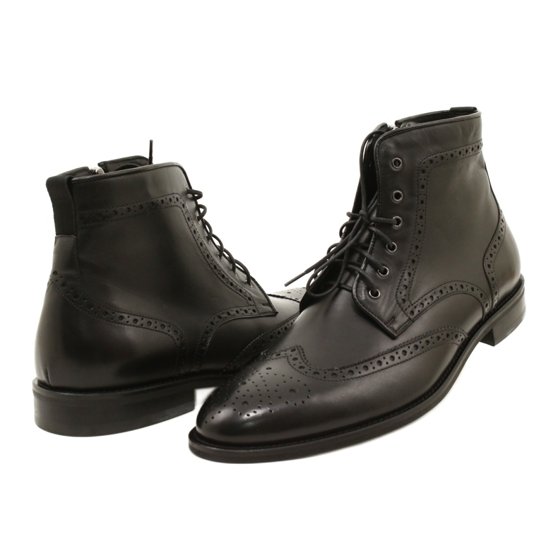 Herren Brogs Stiefel, schwarz, Schnürung Pilpol PW6037 4