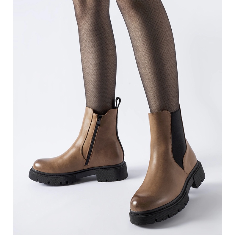 Braune, isolierte Piedalue-Stiefeletten 1