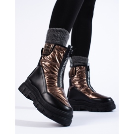 Schneestiefel für Damen auf der Vinceza-Plattform golden 1
