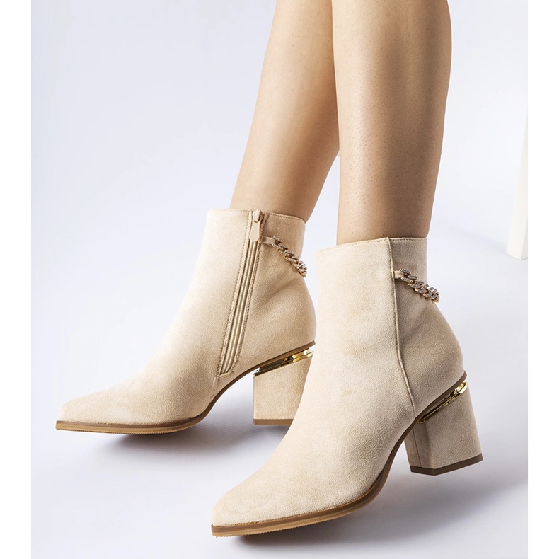 Beige isolierte Hiney-Stiefeletten 1