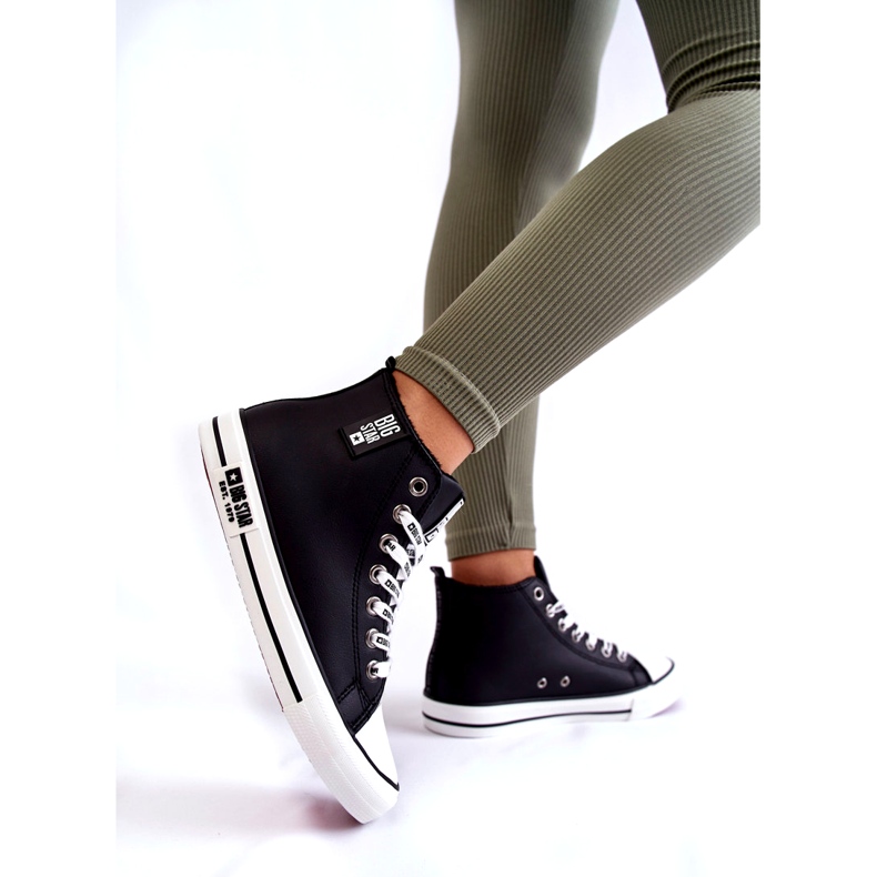 Klassische hoch isolierte Turnschuhe Big Star KK274598 Schwarz 3