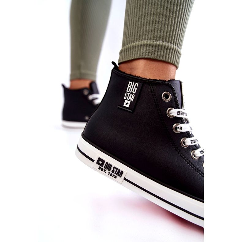 Klassische hoch isolierte Turnschuhe Big Star KK274598 Schwarz 2