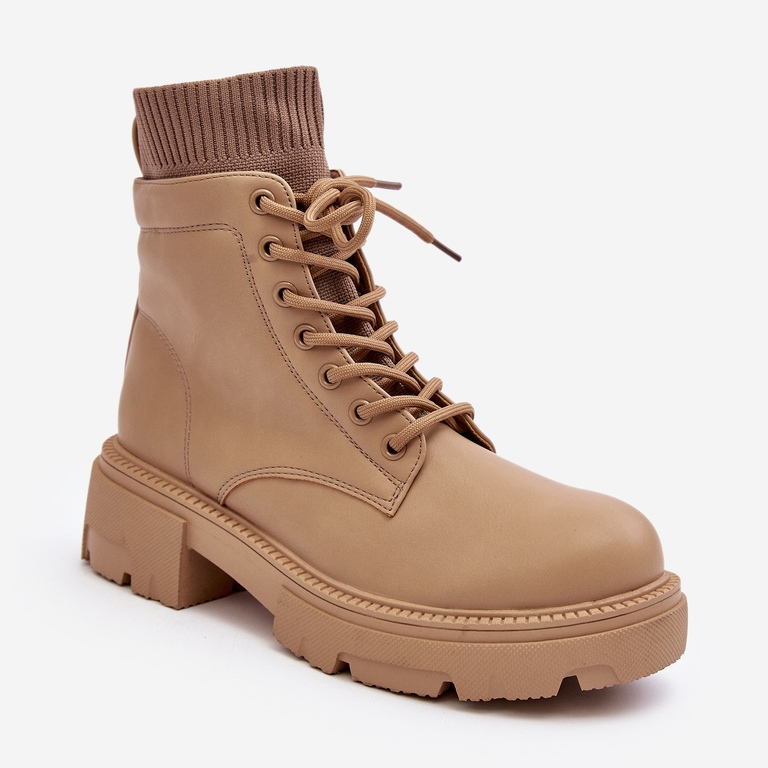 Damenstiefel mit Socken Beige Rivella 2