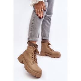 Damenstiefel mit Socken Beige Rivella 5