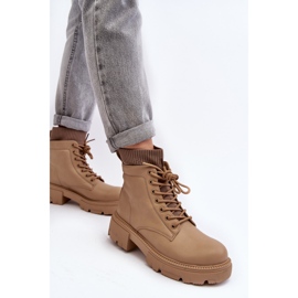 Damenstiefel mit Socken Beige Rivella 6