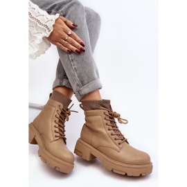 Damenstiefel mit Socken Beige Rivella 8