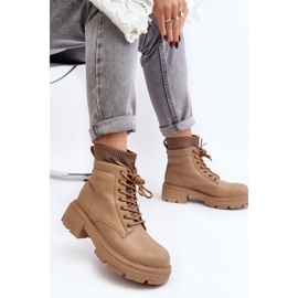 Damenstiefel mit Socken Beige Rivella 9