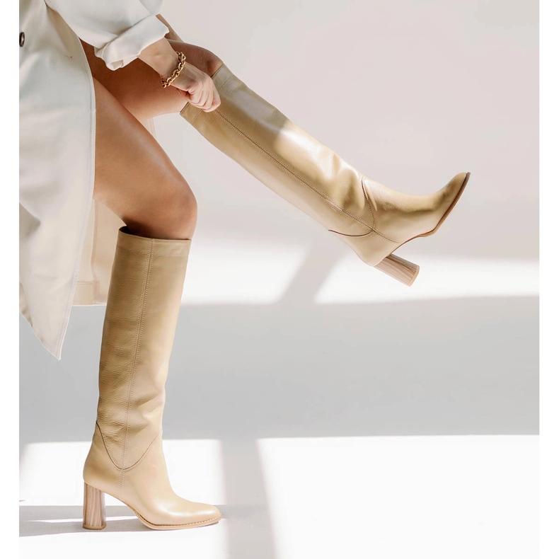 Marco Shoes Hochhackige Stiefel beige 2