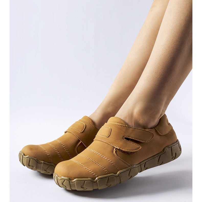 Braune Frencham-Schuhe mit Klettverschluss 1