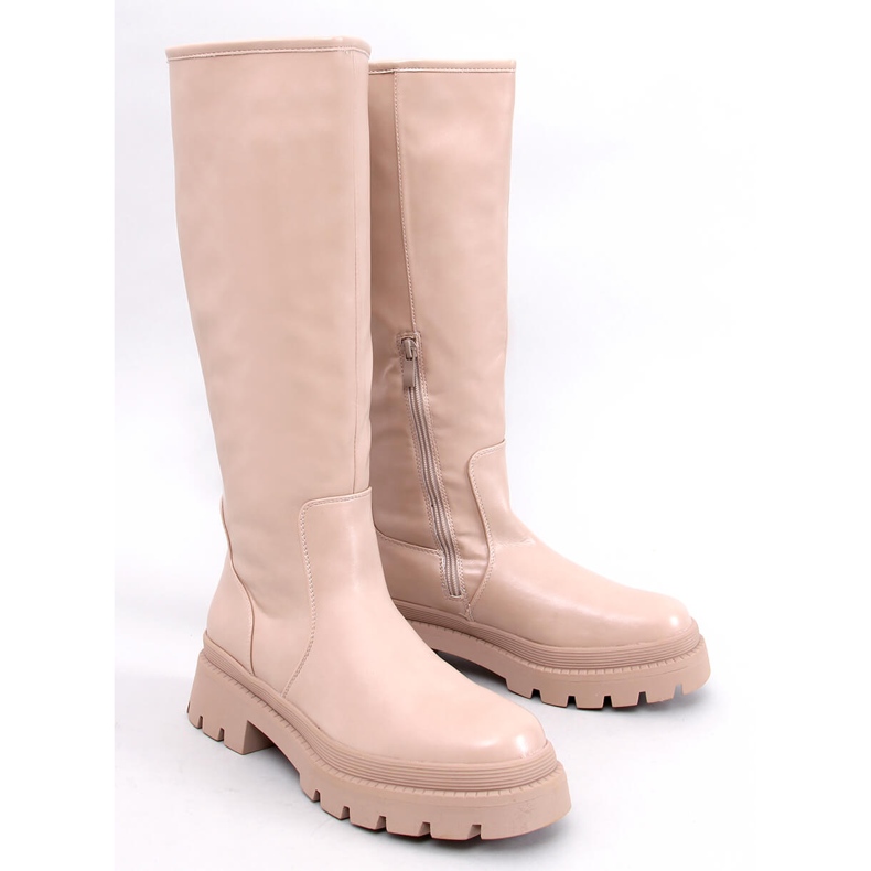 Dillard Beige Stiefel mit dicker Sohle 1