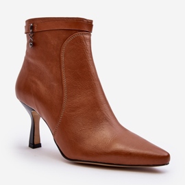 Damen-Stiefeletten aus Leder Maciejka 06301-29 Braun 2