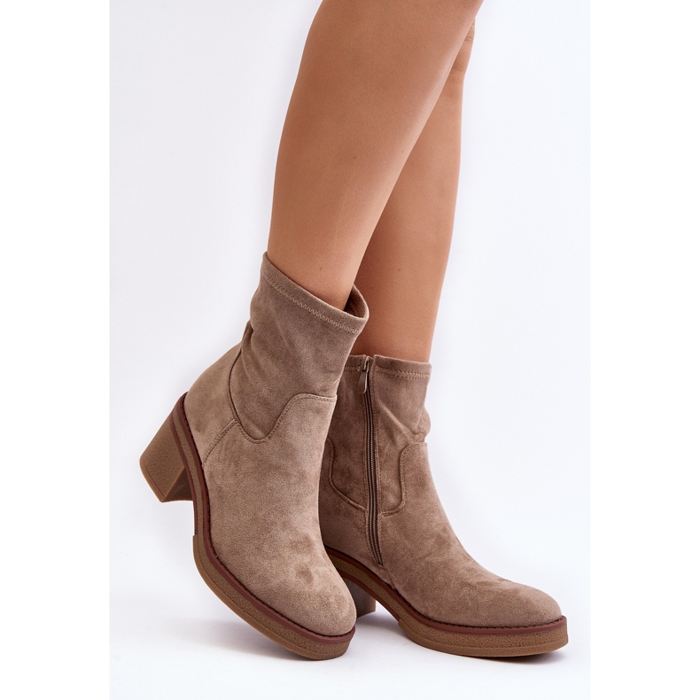 Damen-Stiefel mit hohem Absatz Beige Argastis 2