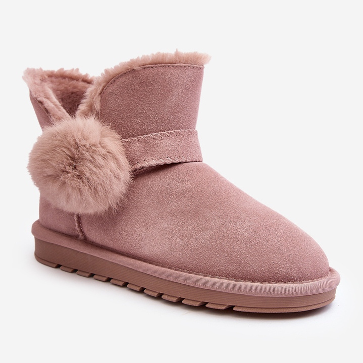 Damen-Schneestiefel aus Wildleder mit Ausschnitten, Pink Eraclio rosa 1