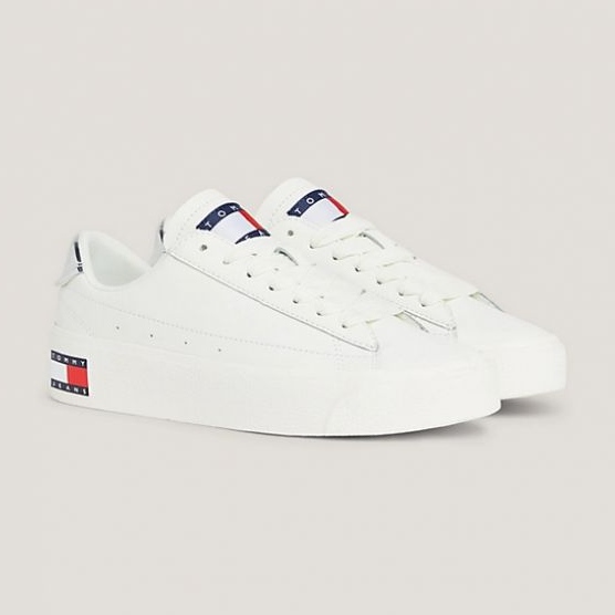 Tommy Hilfiger Vulc Lealther Plat Lc M Schuhe EN0EN02284YBL weiß 1