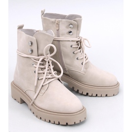 Simmo Beige Schnürstiefeletten mit Protektor 1