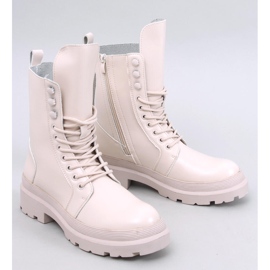 Kinchs Beige Schnürstiefeletten mit Protektor 1