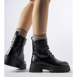 Schwarze Arbeiterstiefel mit dickerer Melicucca-Sohle 1