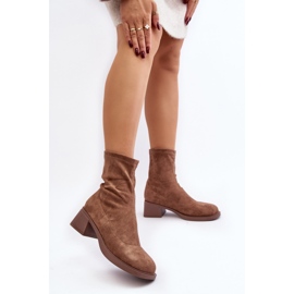 Damen-Stiefel mit niedrigem Absatz, Braun Aphroteia 3