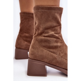 Damen-Stiefel mit niedrigem Absatz, Braun Aphroteia 9