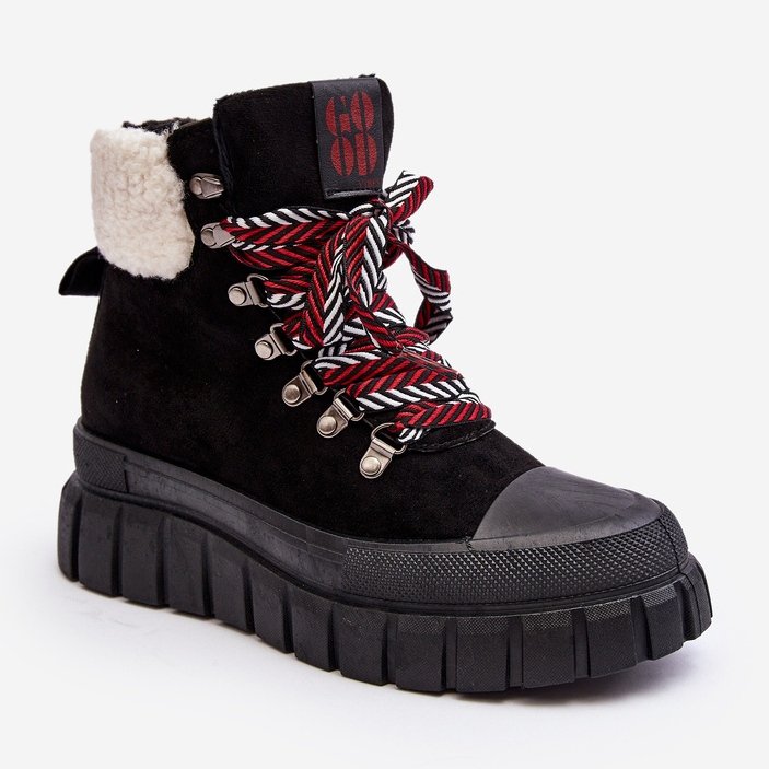 Isolierte Trapperstiefel mit dicker Sohle, Schwarz Ralotta 1