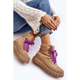 Braune, isolierte Trapperstiefel von Ralotta mit dicker Sohle 2