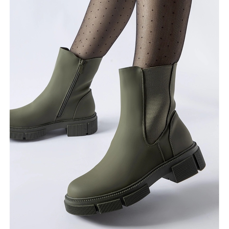 Grüne isolierte Sorbo-Gummistiefeletten 1