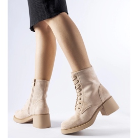 Beige klassische Southern-Stiefeletten 1