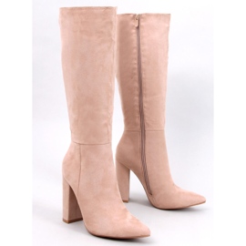 Maureen Khaki-Stiefel mit stabilem Absatz beige 1