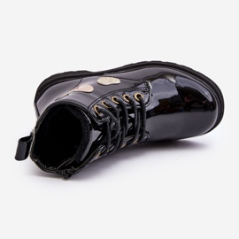 Kinderstiefeletten aus Lackleder mit Verzierungen, Black Adete schwarz 1