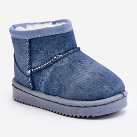 Kinder-Schneestiefel mit Glitzer, Blue Sulinne blau 1