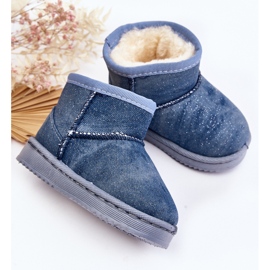 Kinder-Schneestiefel mit Glitzer, Blue Sulinne blau 2