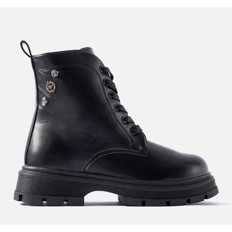 Graphitisolierte Mädchenstiefel von Basara schwarz 1