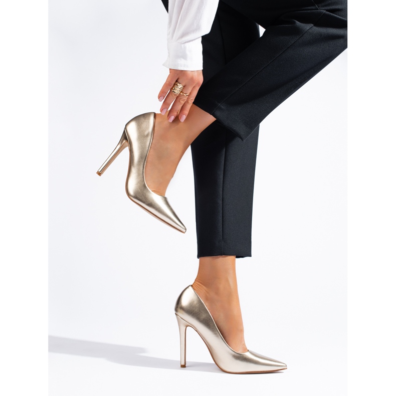 Goldene High-Heel-Pumps von Shelovet 1