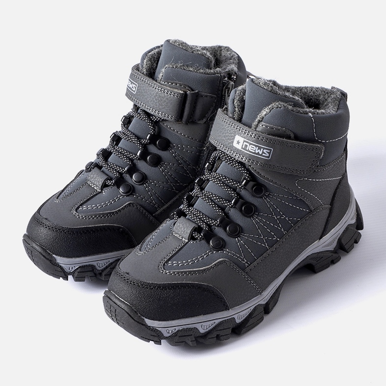 Graue, isolierte Crispino-Kinderstiefel 1