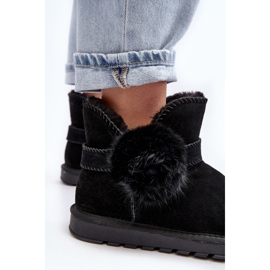 Damen-Schneestiefel aus Wildleder mit Ausschnitten, Schwarz Eraclio 1