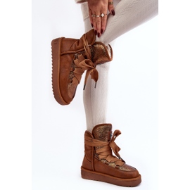 Damen-Schneestiefel mit Schnürung D.Franklin DFSH370006 Braun 2