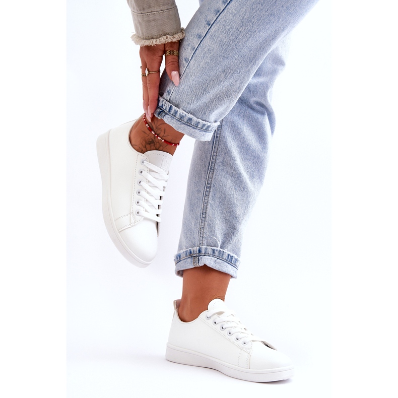 News Klassische Leder-Sneaker für Damen, Weiß, unbegrenzt 3