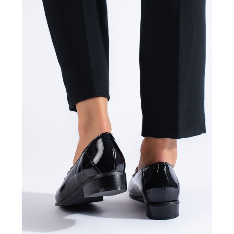 W. Potocki Schwarze Lacklederschuhe für Damen Potocki 1