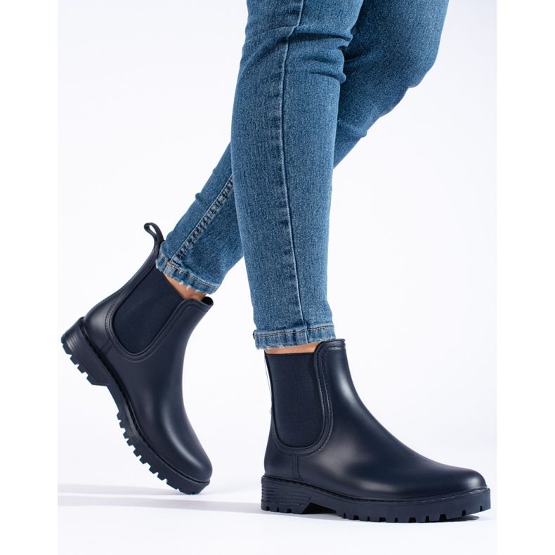 Schwarze Gummistiefel von Shelovet 2