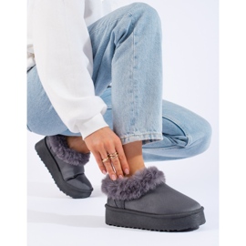 Niedrige graue Schneestiefel für Damen von Shelovet 1