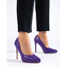 Lila Shelovet-Pumps mit hohen Absätzen 2