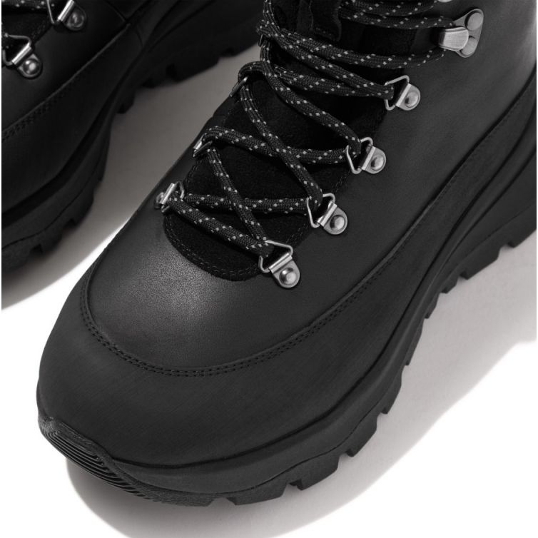 FitFlop Neo-D-Hyker Wanderstiefel aus wasserdichtem Stoff/Wildleder W GP3-090 schwarz 1