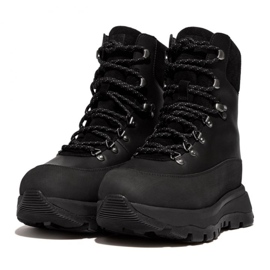 FitFlop Neo-D-Hyker Wanderstiefel aus wasserdichtem Stoff/Wildleder W GP3-090 schwarz 4