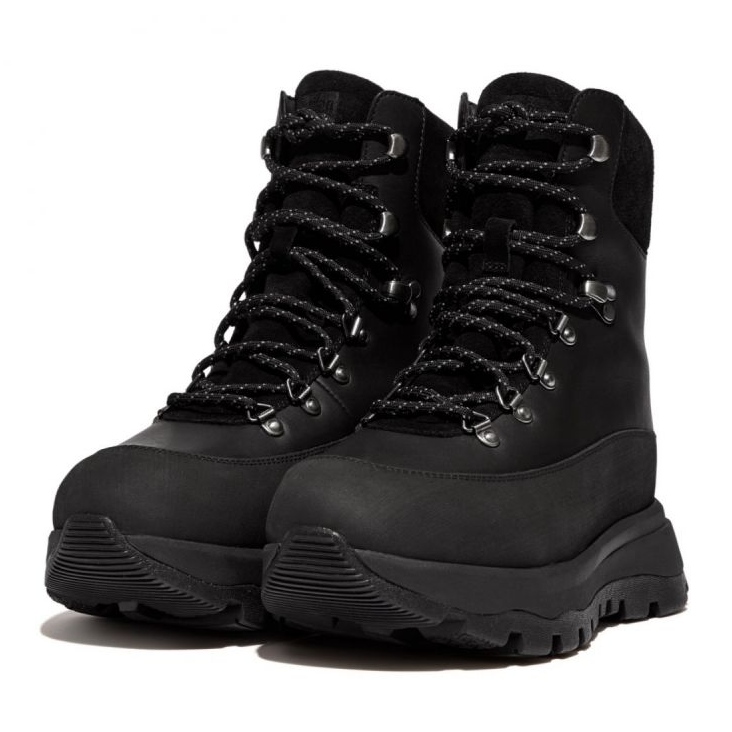 FitFlop Neo-D-Hyker Wanderstiefel aus wasserdichtem Stoff/Wildleder W GP3-090 schwarz 4