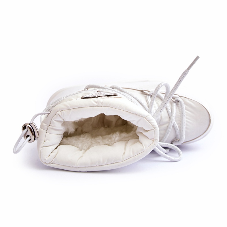 MSMG Isolierte Schnür-Schneestiefel für Kinder, Weiß, Colina 2