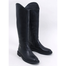 Klassische Damenstiefel von Adams Black schwarz 1